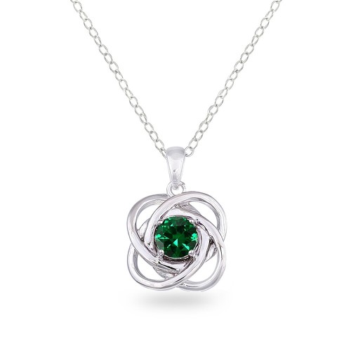 Délicat Simulé Émeraude Petit Coeur Collier Ras Du Cou En Plaqué Or 925