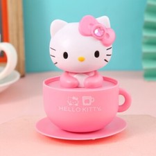 Pink Hello Kitty Moving Head Solar Car Decoration Us Seller