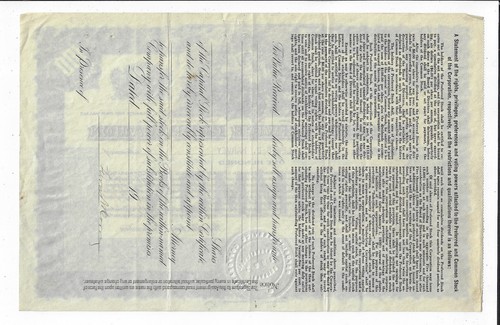DELAWARE 1928 Republic Service Corporation Stock Certificate - Picture 2 of 2