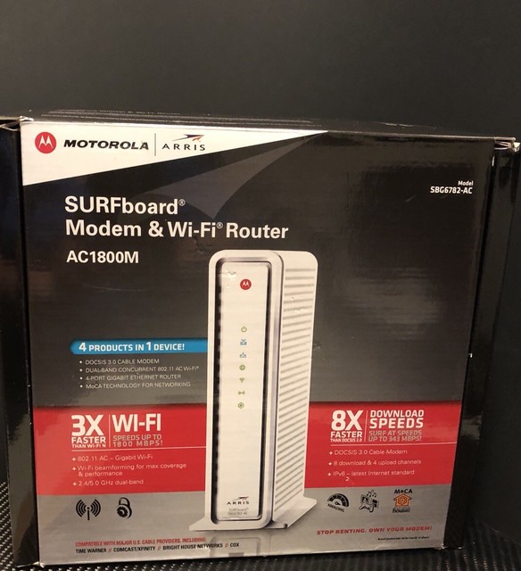 Motorola Arris SBG6782AC SURFboard Cable Modem & WiFi Router for