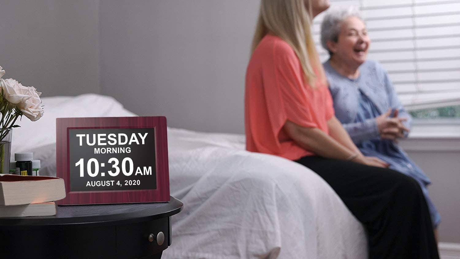 , Upgraded Version, Day Clock Extra Large Impaired Vision Digital Clock with Bat