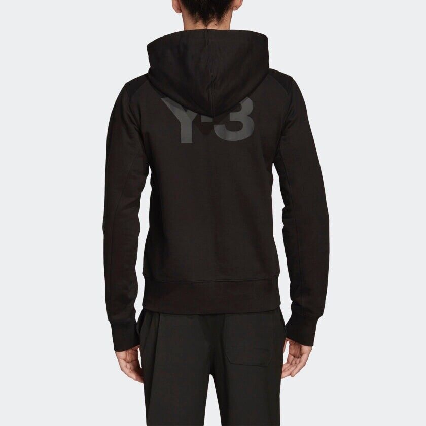 Y-3 Yohji Yamamoto x Adidas CL Full Zip Black Logo Hoodie Jacket M / Medium  NEW