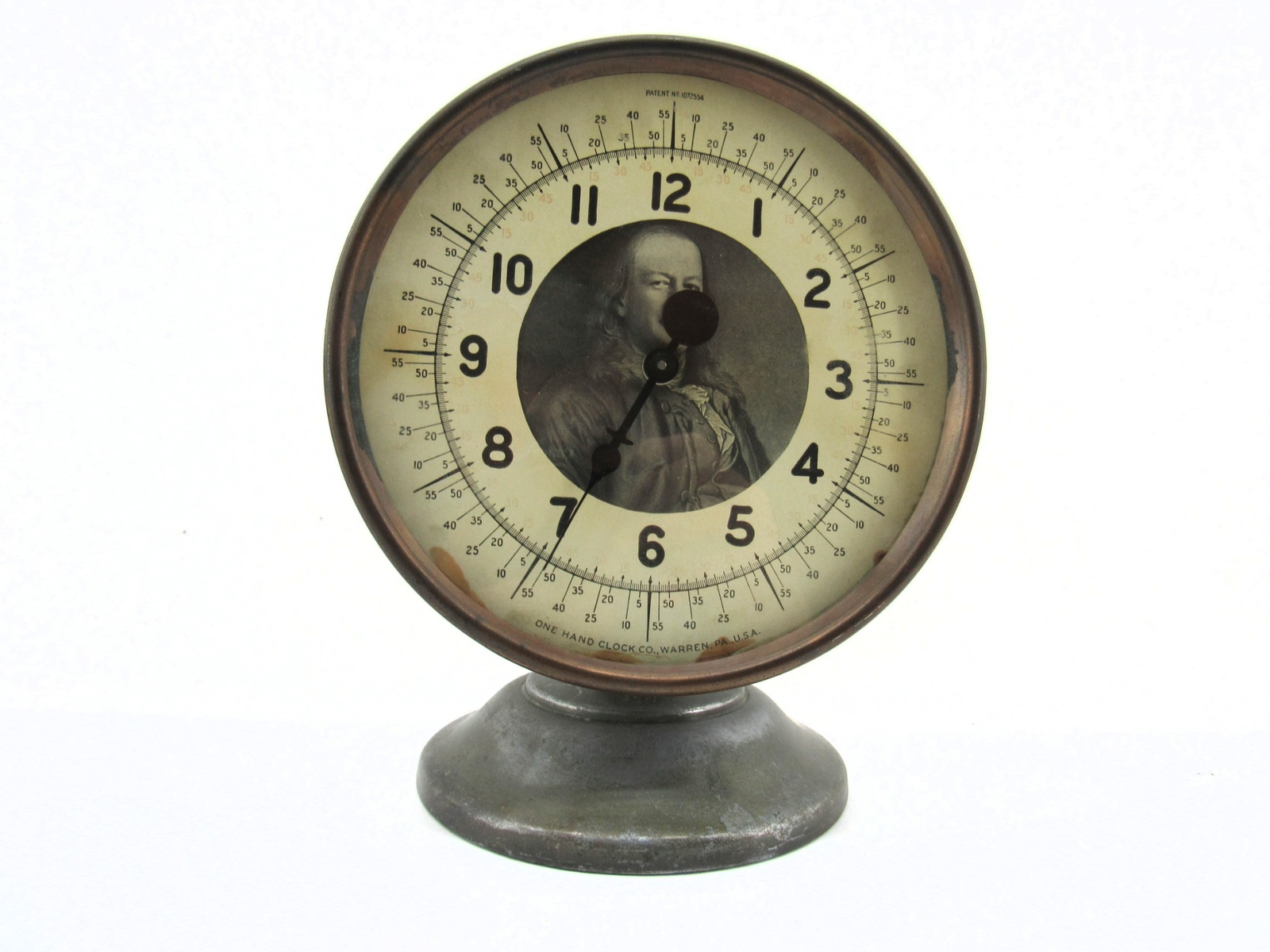 Extremely RARE Antique 7" OneHand Clock Company Advertising Clock eBay