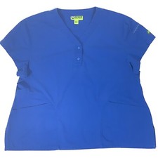 Crocs Medical Apparel Women's V-Neck Scrub Top in Royal Blue Size XL