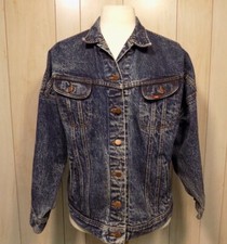 Vintage LEE Men's Denim Acid Wash Trucker Jacket Size S Made in USA