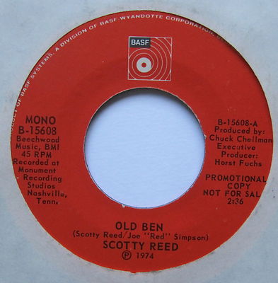 SCOTTY REED - Old Ben - Excellent Condition 7'' Single BASF B-15608