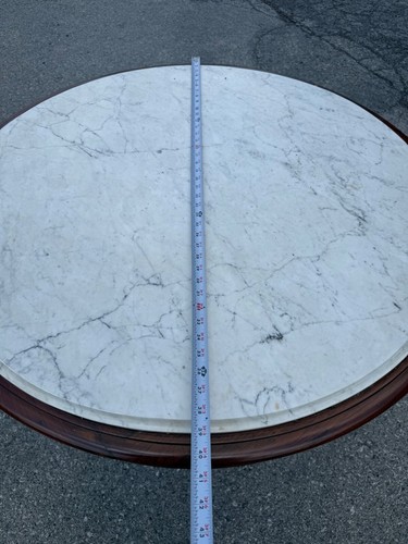 antique rosewood victorian round marble top center parlor table 41 Renaissance - Picture 22 of 24