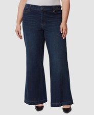 Jessica Simpson Women's Blue True Love Wide-Leg Denim Jeans Pants Plus Size 18W