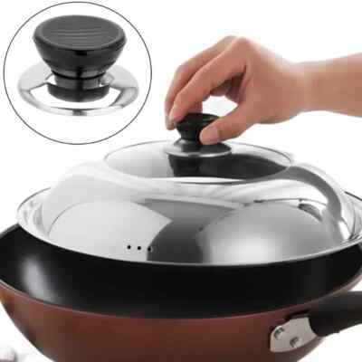Pot Cover Lid Knob Handle Replacement, Cookware Knobs, Kitchen Accessory, Black