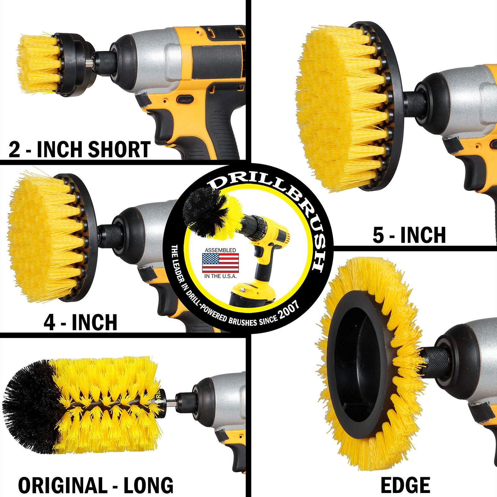 Drill Brush Power Scrubber By Useful Products Grout Cleaner Brush Kit Bathroom D