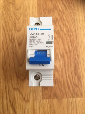 Chint Hochstrom MCB DZ158-125 Bereich 1-polig 125A Leitungsschutzschalter Neu