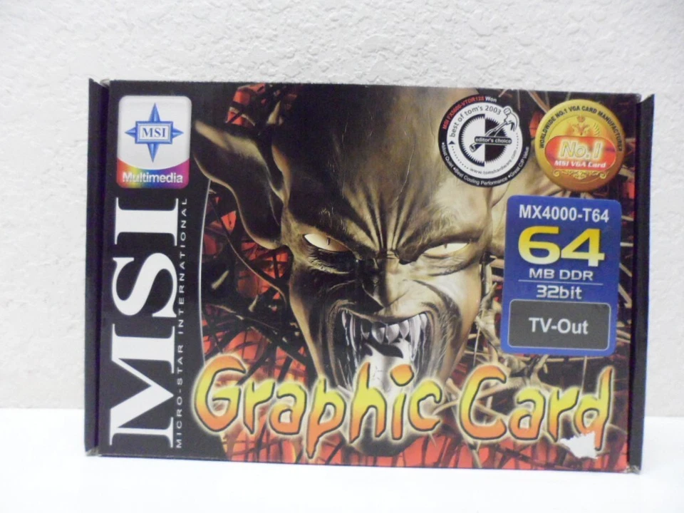 Vintage MSI Graphics Card MX4000-T64 8936 NVIDIA PCI EXPRESS 64M DDR,S-TV-OUT - Image 2 of 4