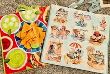 T.J. Maxx Marshalls Reusable Tote Bag Set Nachos Tacos & Dogs Living Best Life