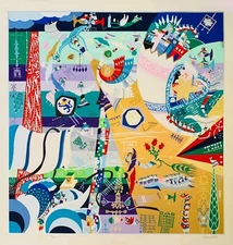 RAPHAEL ABECASSIS "CELEBRATION" SERIGRAPH ON PAPER HAND SIGNED & NUMBERED COA