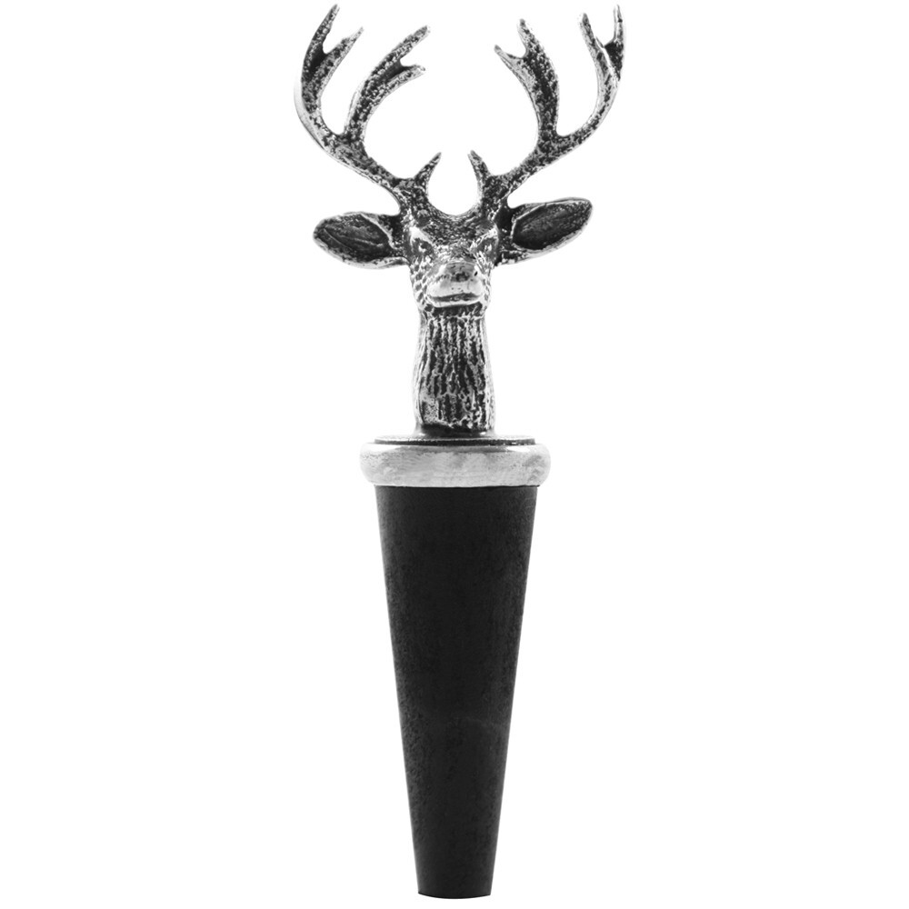 Wine Bottle Stopper Pewter Stag Deer Head Gift Boxed [BOT201] English Pewter Co