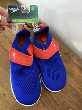 Speedo XL 11/12 Boys Shore Explorer Water Shoes Beach Pool NWT Blue Red