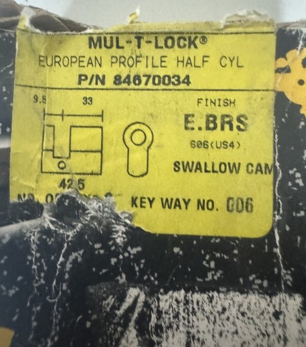 Mul-T-Lock Europrofil Halbzylinder, Hochsicherheit, Interaktiv, Karte + Schlüssel. - Bild 4 von 6
