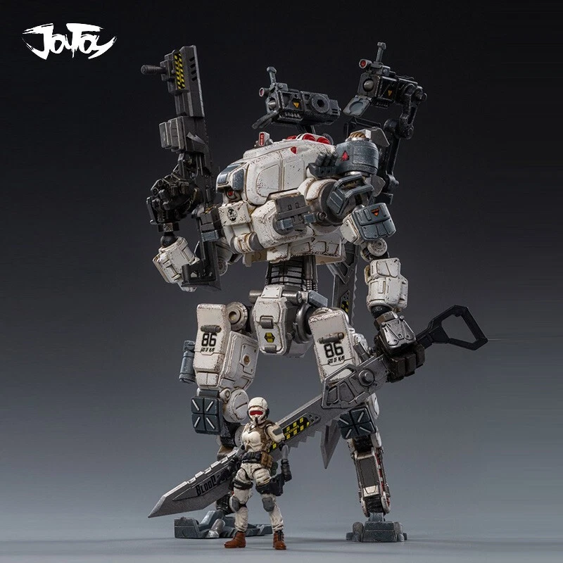 JOYTOY JT0593 GOD OF WAR 86 White Mecha 9" Robot & Pilot 1/25 Action Figure - Image 3 of 4
