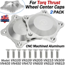 2x Aluminum Wheel Caps Wheel Center Hub Cap Replacement w/ Screw For VN515 VN405