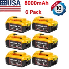 8.0Ah Replacement Battery for Dewalt 20V Max Battery DCB206 DCB200 DCB201 DCB208
