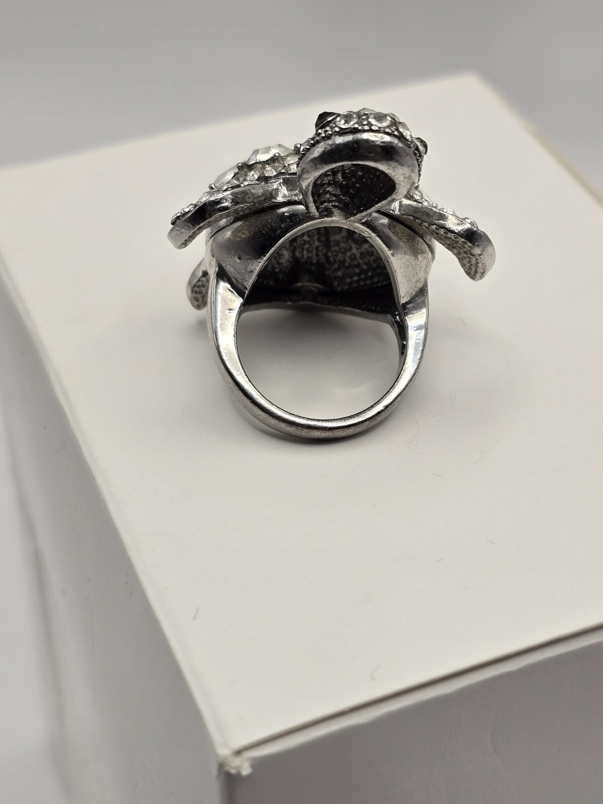 Rhinestone Statement Turtle Ring Size 6 - image 3