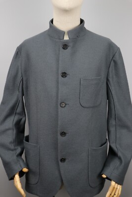 WEBER+WEBER SARTORIA Mens Blazer Coat Button Gray Schurwolle Jacket Sz L