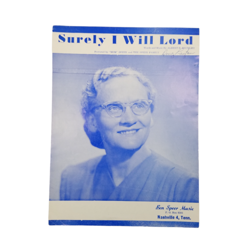 Surely I Will Lord Vintage Sheet Music Albert Brumley Featured Mom Speer 1956 - Afbeelding 1 van 4