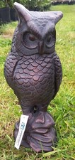 Long Eared Owl - Large Cast Aluminium Ornament with an Antique Bronze Finish