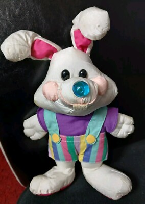 GT Enterprises Inc Stuffed Plush Bunny Rabbit Boy Does Not Work & Stained READ