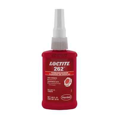 Loctite 135375 Red 262 High Strength Thread Locker, 300 Degrees F Maximum Temper
