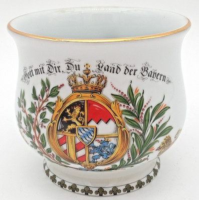 Vintage KUHR Sandizell Bavarian Lions & Crown Crest Coffee/Tea Porcelain Cup