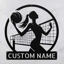 Personalized Volleyball Metal Sign Custom Decor for Volleyball Lovers and Player