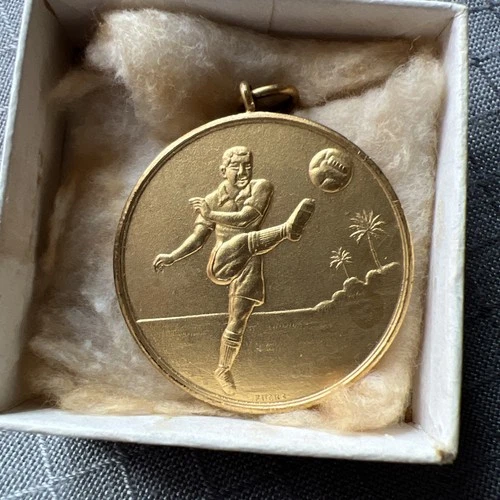 Vintage Military SPORTS football MEDAL Egyptian Sphinx kings crown WW2