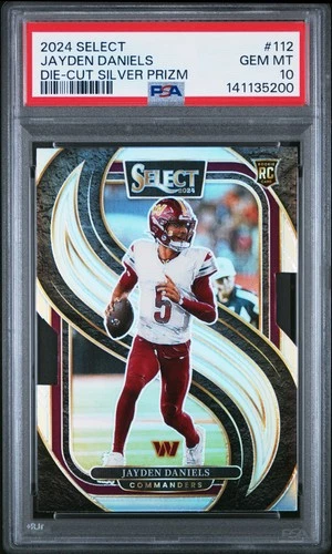2024 PANINI SELECT DIE-CUT SILVER PRIZM #112 JAYDEN DANIELS PSA 10