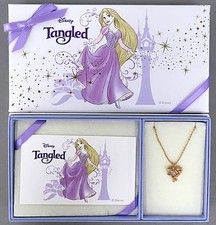 Disney Rapunzel Heart Magic Flower Necklace Pendant Charm Japan Authentic