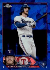 2023 Topps Chrome Sapphire Edition Jonah Heim #141 Texas Rangers 3G
