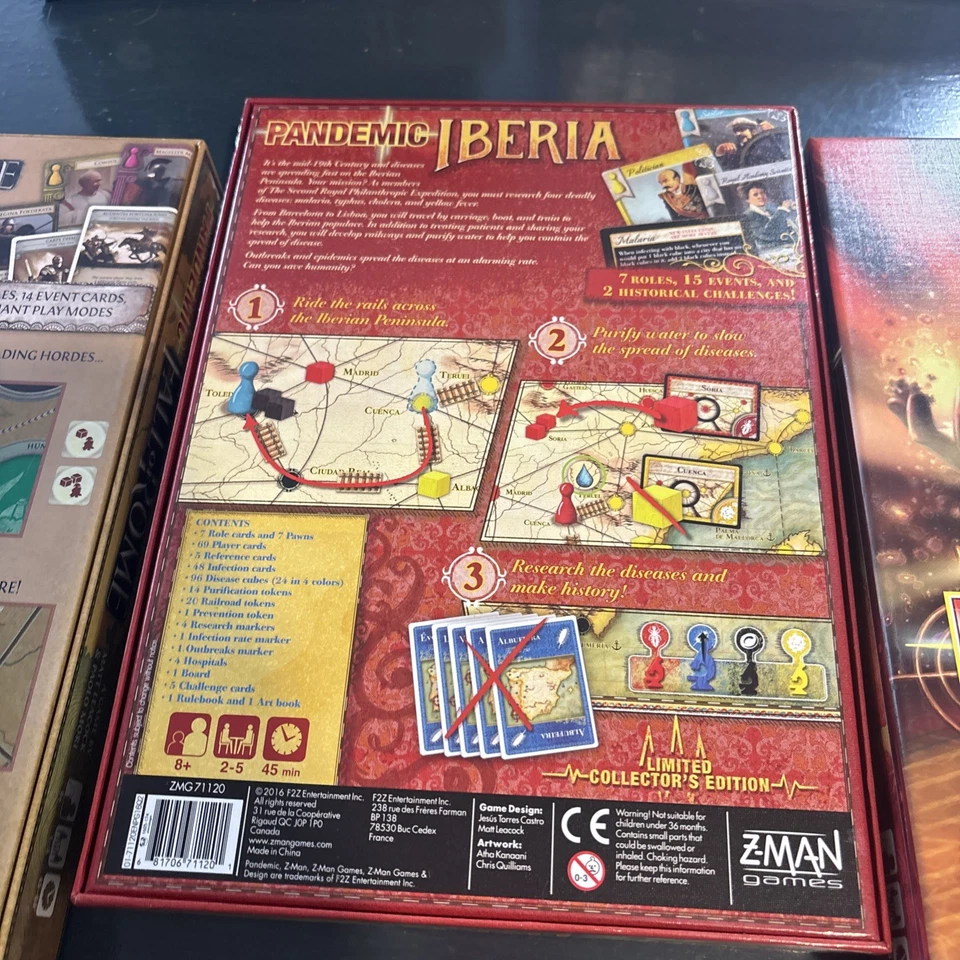 Pandemic Board Game A Lot Of Three: Base On The Brink Fall Of Rome And Iberia. - Image 4 of 4