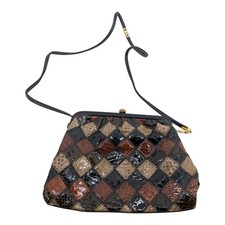 Jane Shilton London Genuine Snake Skin Vintage 1970's Crossbody Bag (KI)