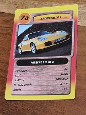 Porsche  911 GT 2 - 7A Sportautos  - Einzelkarte - Quartett (10A)
