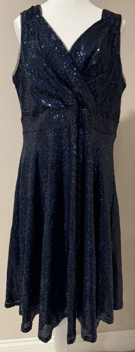 black dress with slits on both sides V-Neck Long Prom Dress with Double-Slit A-Line Skirt Paris Blue / Small