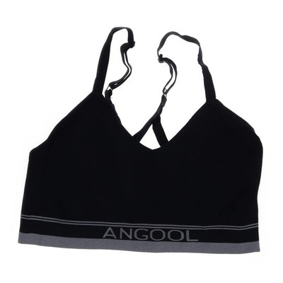 Angool, Sport-BH, Größe: XL, Schwarz/Grau, Damen #DDA
