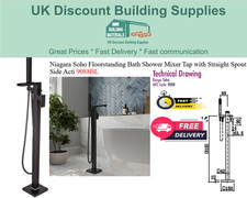 Niagara Soho Floorstanding Bath Shower Mixer Tap with Straight Spout 9088BL