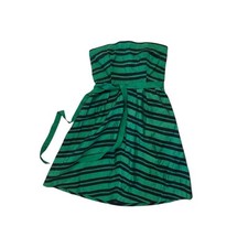 Women 0 Anthropologie Moulinette Soeurs Grosgrain Peaks Green Striped Dress