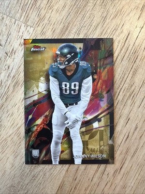 Johnny Wilson 2024 Topps Finest #97 Gold Refractor /50 Rookie Eagles