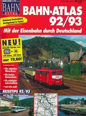 unbekannt - Bahn-Extra Heft 3/92: Bahn-Atlas 92/93. Mit der Eisenbahn durch Deut