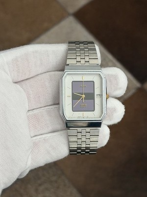 時計 00s SEIKO ALBA AKA SQUARE Rare Vintage Seiko Alba Solar Quartz V102-5070 Men's Dress Sports