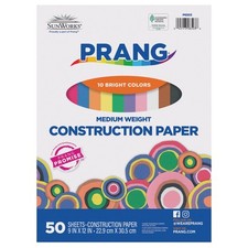SunWorks Construction Paper, 10 Assorted Colors, 9" x 12", 50 Sheets
