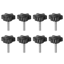 8pcs Star Knobs M6 x 30mm 304 Stainless Steel Stud 38mm 6-Star Head Thumb Screw
