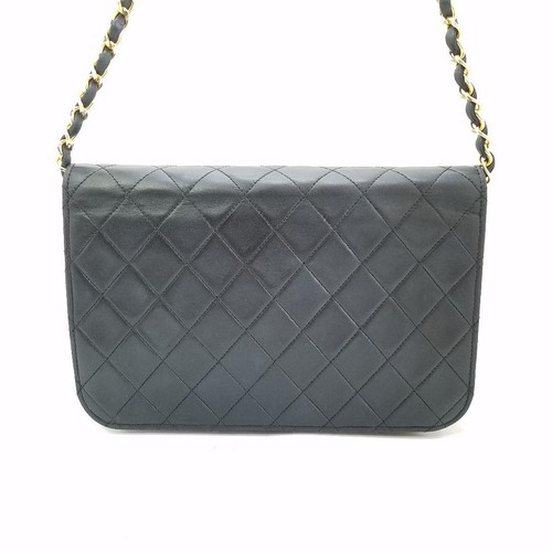 CHANEL Chain Shoulder Bag Matelasse Quilted Leather Black - Picture 12 of 15