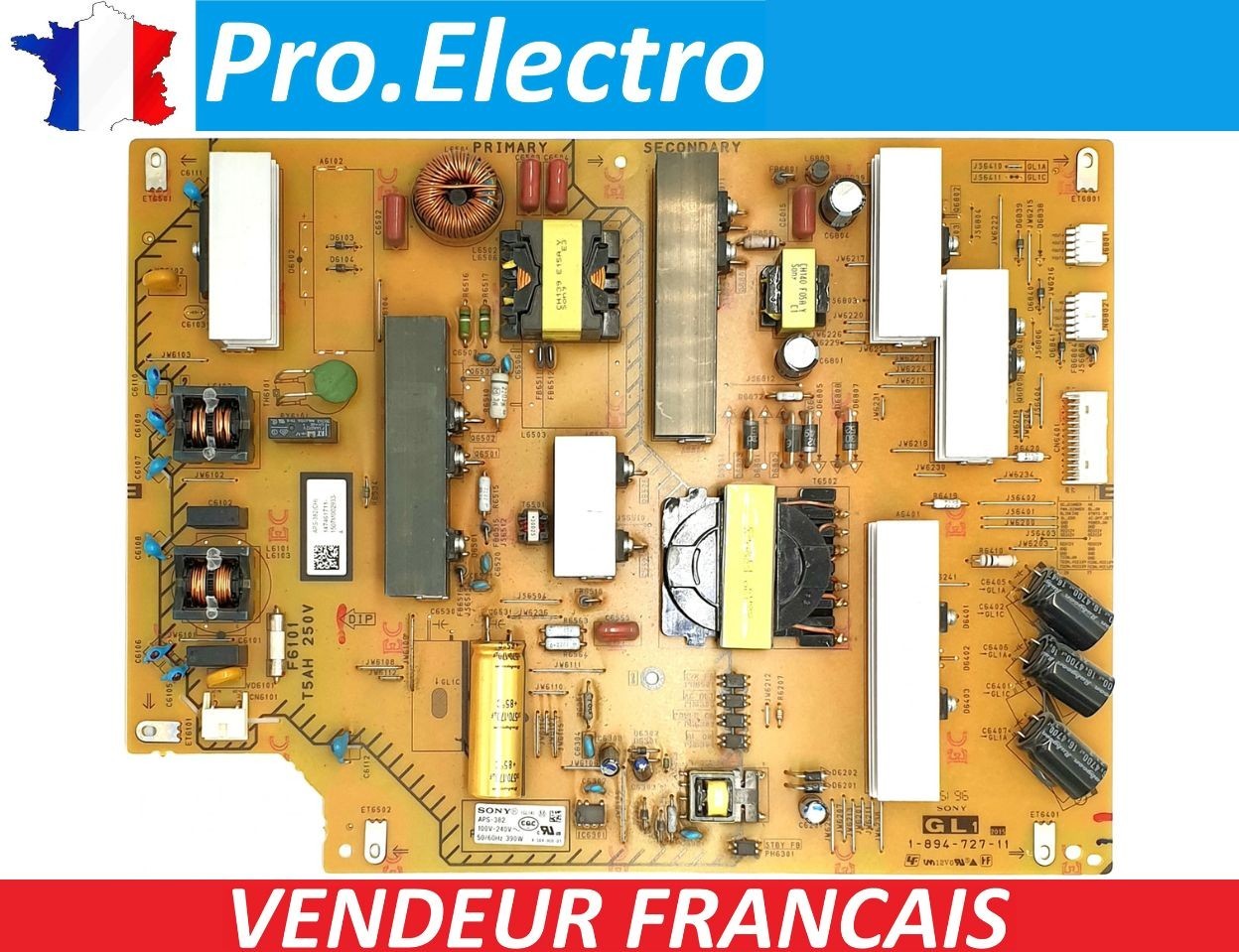 Alimentation Sony KD-65X8509C carte psu 1-894-727-11 APS-382 d'origine